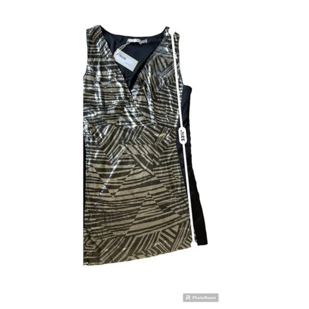 Ramy Brook Lola Chainmail‎ Mini Dress - Silver Black Women Dresses 6 - Picture 6 of 14
